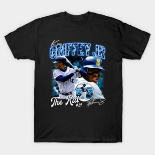 Ken Griffey Jr The Kid Basketball Legend Signature Vintage Retro 80s 90s Bootleg Rap Style T-Shirt